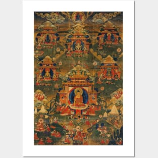 Five Wisdom Tathagata Buddhas Posters and Art